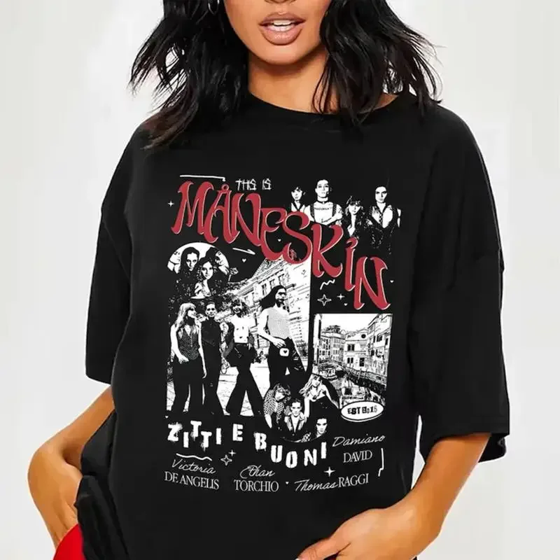Live Rock - Camiseta Maneskin Talla M, Banda de