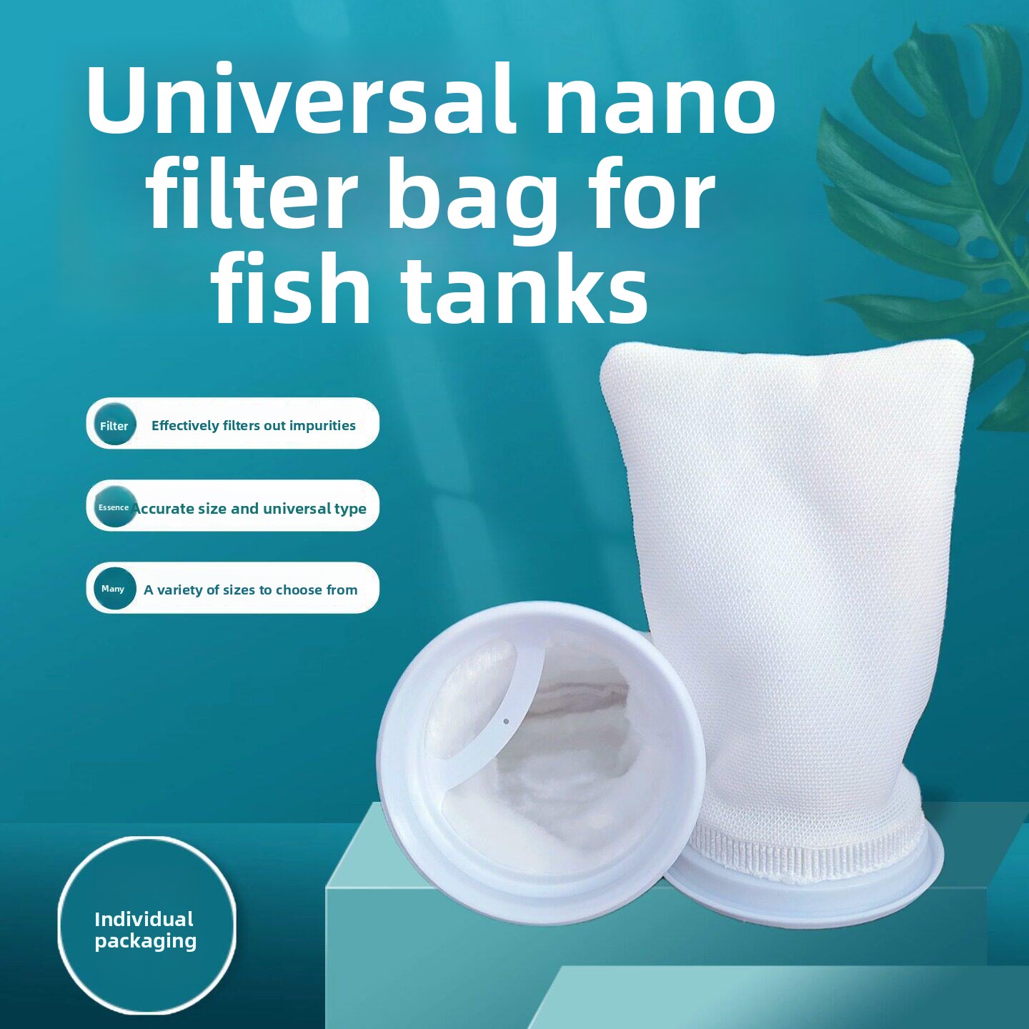 Saltwater Tank - Paquete de 3 Calcetines Filtrantes Encriptados