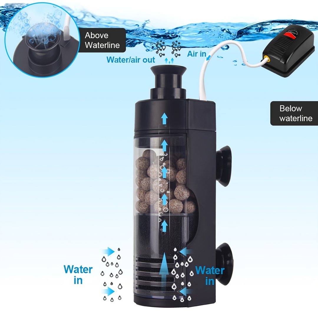 Reef Tank Filter - Filtro de esponja biolimpiante montado en