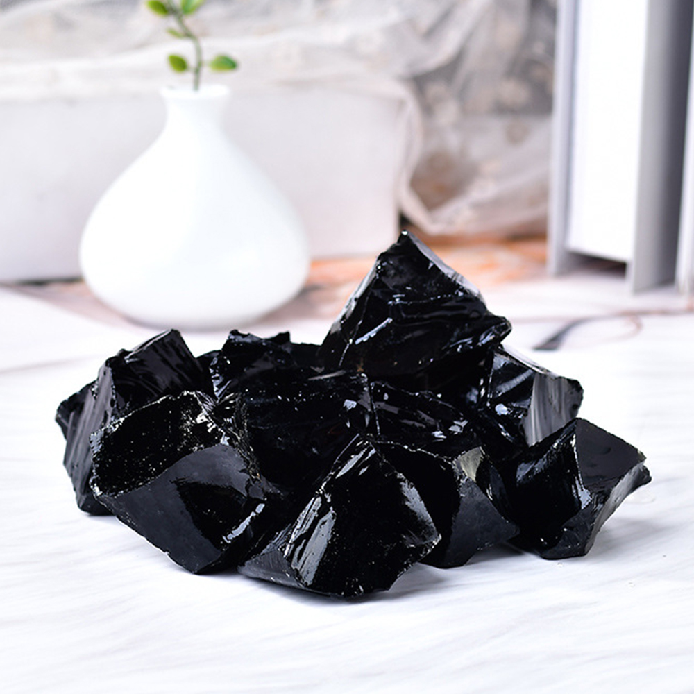 Piedra cruda de obsidiana negr - Marine Fish Tank reseña y precio