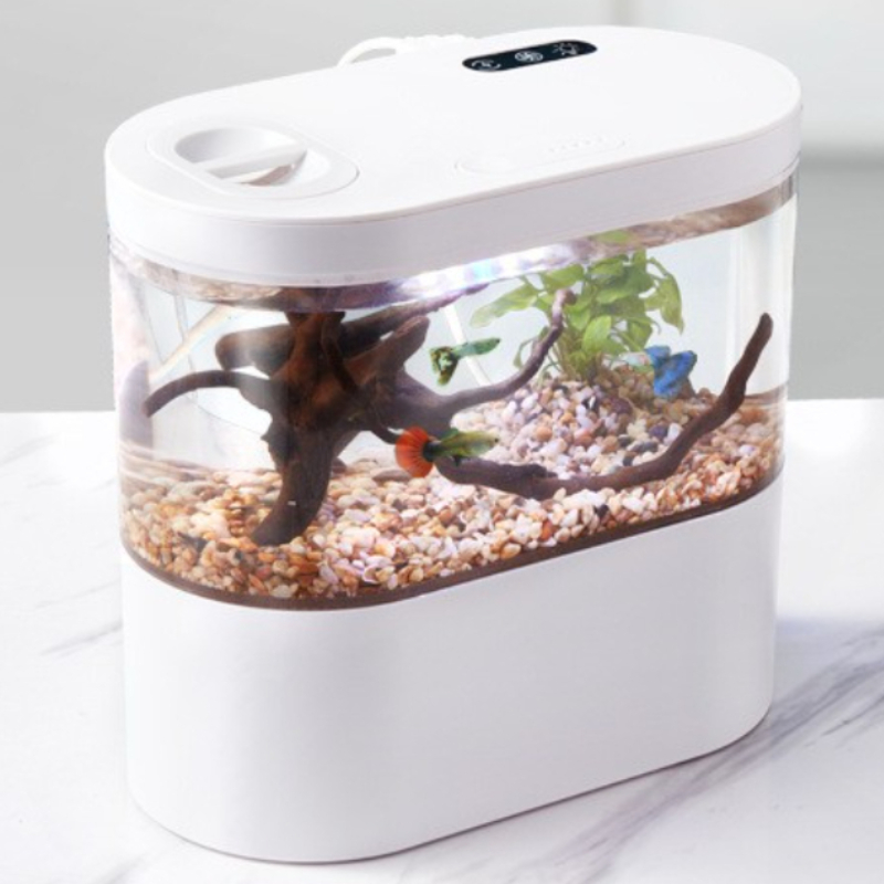 Mini Acuario de Escritorio Cre - Aquarium Marine Lights reseña y precio