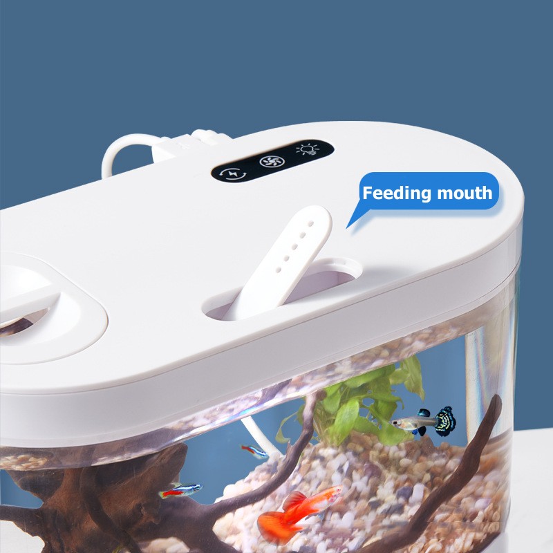 Mini Acuario de Escritorio Cre - Aquarium Marine Lights reseña y precio